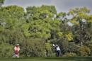 Jim Furyk, right, hits from the fairway on the seventh hole as his caddie Mike Cowan watches during the pro-am for the Valspar Championship golf tournament at Innisbrook Wednesday, March 11, 2015, in Palm Harbor, Fla. (AP Photo/Chris O'Meara)