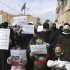 Demonstrators gather during a protest against Syria's President Bashar al-Assad in Daria, near Damascus