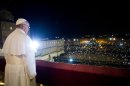 Newly elected Pope Francis I, Cardinal Jorge Mario Bergoglio of Argentina appears on the balcony of St. Peter's Basilica at the Vatican