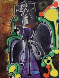 Imagen cedida por la casa de subastas Chirstie's del cuadro "Mujer sentada" de Picasso, que se subastó ayer en Londres por 13,4 millones de dólares una cifra muy por encima del precio estimado. El precio alcanzado por esta obra, así como los 37 millones de dólares que se pagó por el óleo "Estrella azul" de Joan Miró recientemente en Londres confirma que el arte, si es bueno, no entiende de crisis. EFE