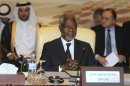 U.N.-Arab League special envoy Kofi Annan attends an Arab ministerial committee meeting in Doha