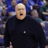 Saint Louis' Rick Majerus coaches against Memphis during the first half of an NCAA college basketball tournament second-round game Friday, March 16, 2012, in Columbus, Ohio. (AP Photo/Jay LaPrete)