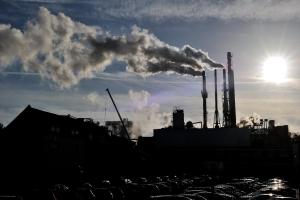 Smoke rises from chimneys of a factory in Haubourdin,&nbsp;&hellip;