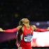 USA's Sanya Richards-Ross celebrates after winning  the women's 400m final