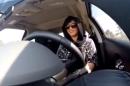 FILE - This Nov. 30, 2014 image made from video released by Loujain al-Hathloul, shows her driving towards the United Arab Emirates - Saudi Arabia border before her arrest on Dec. 1, 2014, in Saudi Arabia. Two Saudi women, including al-Hathloul, detained for nearly a month after violating the kingdom's female driving ban have been referred Thuesday, Dec. 25, 2014 to a court established to try terrorism cases on charges related to comments they made on social media. (AP Photo/Loujain al-Hathloul, File)