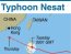 Map showing the path of Typhoon Nesat, which slammed into the Philippines on Tuesday