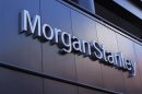 The corporate logo of financial firm Morgan Stanley is pictured on a building in San Diego
