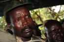 The leader of the Lord's Resistance Army (LRA) Joseph Kony, answering journalists' questions in Ri-Kwamba, southern Sudan on November 12, 2006