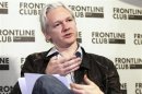 WikiLeaks founder Julian Assange speaks at a news conference in London
