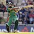South Africa's Amla hits out during the second one-day international cricket match against England at the Ageas Bowl in Southampton
