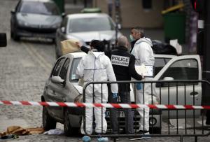 Forensic scientists and police inspect the Cafe Bonne&nbsp;&hellip;