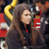 Danica Patrick waits for the morning warmup for the IndyCar Grand Prix of Sonoma auto race Sunday, Aug. 28, 2011, at Infineon Raceway in Sonoma, Calif. (AP Photo/George Nikitin)