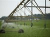 A new pivot-irrigation system is seen in Mill Creek, Indiana