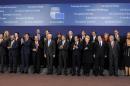EU leaders gather for a two-day summit in Brussels and will focus on an ambitious package of climate change targets for 2030 but also tackle the Ebola crisis, economic stagnation and concern over Ukraine, on October 23, 2014