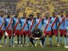 RD Congo players pose before their friendly soccer match against Egypt in Doha