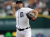 Detroit Tigers' Scherzer throws to Baltimore Orioles during their MLB American League baseball game in Detroit