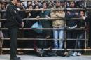 waiting for a public execution in the northern city of Nour, Iran