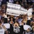 Kings captian Brown hoists the Stanley Cup after his team defeated the Devils during Game 6 of the NHL Stanley Cup hockey final in Los Angeles