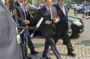 Italy's former Prime Minister Berlusconi arrives for a meeting of EPP ahead of an informal EU leaders summit in Brussels