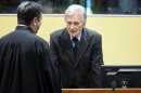 Perisic, the former chief of staff of the Yugoslav army, attends a hearing in the courtroom of the Yugoslav War Crimes Tribunal (ICTY) in The Hague