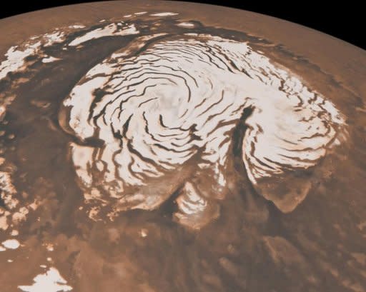 O polo sul de Marte tem 30 vezes mais gelo do que se acreditava, o que sugere que o planeta foi certa vez um lugar muito úmido, revela a agência espacial americana (Nasa).