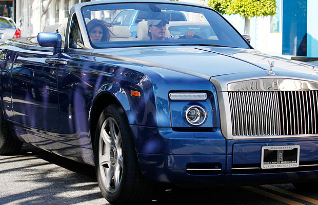 Scott and Kourtney Kardashian went for a spin in his Rolls Royce in March
