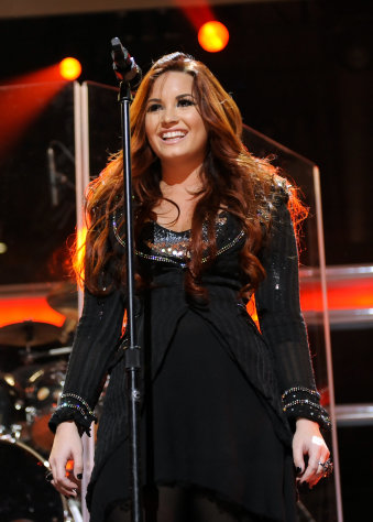 Singer Demi Lovato performs at Z100's Jingle Ball concert at Madison Square