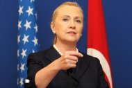 US Secretary of State Hillary Clinton attends a press conference in Istanbul on August 11. She sets off Thursday on a sweeping Asia tour from a rising China to tiny island states as her outspoken role on the region's hotspots raises hackles in Beijing