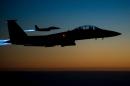 A US Air Forces Central Command photo shows a pair of US Air Force F-15E Strike Eagles flying over northern Iraq