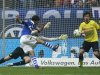 Schalke 04's Raul tries to score a goal against Borussia Dortmund during the German first division Bundesliga soccer match in Gelsenkirchen