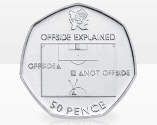 UK football referees denounce new 50p coin purporting to explain offside rule Offs2