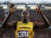 Jamaica's Usain Bolt celebrates after winning his men's 200m semi-final during the London 2012 Olympic Games