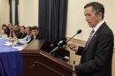 Rep. Dennis Kucinich speaks during a briefing on Capitol Hill to discuss the U.S. proposal for the Keystone XL tar sands oil pipeline