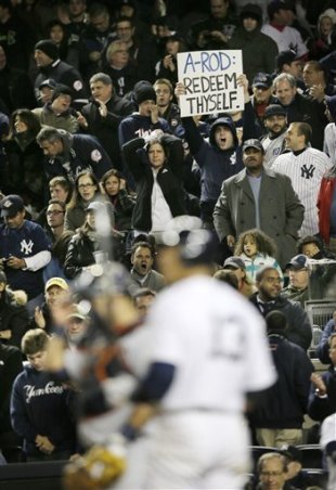 Alex Rodriguez was a target of frustration for Yankees fans on Sunday. (AP)