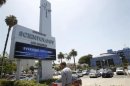 A man walks past the Church of Scientology of Los Angeles building in Los Angeles