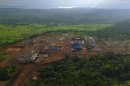 The Boss Mining copper mining operation is seen from a helicopter in the southern Congolese province of Katanga