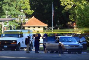 St. Louis police investigate the scene of a shooting …