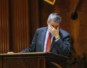Rep. Tommy Pope, R-York, rubs his eyes as the House &hellip;