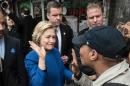 Democratic presidential candidate Hillary Clinton campaigns on April 7, 2016 in the Bronx borough of New York City