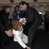 Former first lady Nancy Reagan is helped by Sen. Marco Rubio, R-Fla., as she takes a tumble at the Reagan Forum at the Ronald Reagan Presidential Library in Simi Valley, Calif., Tuesday, Aug. 23, 2011. (AP Photo/Jae C. Hong)
