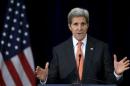 John Kerry speaks at the State Department in Washington