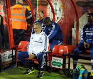 Chelsea manager Jose Mourinho at a football match against Swindon on September 24, 2013