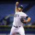 Tampa Bay Rays pitcher James Shields delivers to the Kansas City Royals during the first inning of a baseball game Tuesday, Aug. 9, 2011, in St. Petersburg, Fla. (AP Photo/Brian Blanco)