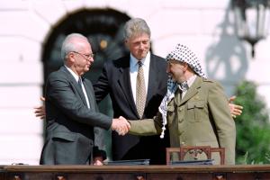 A picture taken on September 13, 1993 shows US President&nbsp;&hellip;