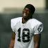 This Aug. 1, 2006 file photo shows Oakland Raiders' wide receiver Randy Moss laughing before football training camp in Napa, Calif.,  A person with knowledge of the negotiations says Moss is back in the NFL with the San Francisco 49ers.  ESPN first reported the move.  Moss agreed to a one-year deal Monday March 12, 2012 with the reigning NFC West champions, according to a person who spoke to The Associated Press on condition of anonymity because the club had yet to make a formal announcement. The 35-year-old Moss worked out with the 49ers earlier in the day with former NFL quarterback and current coach Jim Harbaugh participating. (AP Photo/Jeff Chiu,File)