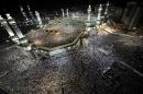 Tens of thousands of Muslim pilgrims pray in Mecca, Saudi Arabia