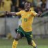 South Africa's May Mahlangu celebrates his goal against Morocco during their African Nations Cup Group A match in Durban
