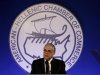 Greece's Prime Minister Papademos addresses the audience during an economic conference in Athens