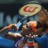 Serena Williams of the US hits a forehand return to Spain's Garbine Muguruza during their second round match at the Australian Open tennis championship in Melbourne, Australia, Thursday, Jan. 17, 2013. (AP Photo/Andrew Brownbill)