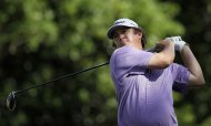 Jason Dufner tees off on the ninth hole during the second round of the Transitions golf tournament on Friday, March 16, 2012, in Palm Harbor, Fla. (AP Photo/Chris O'Meara)